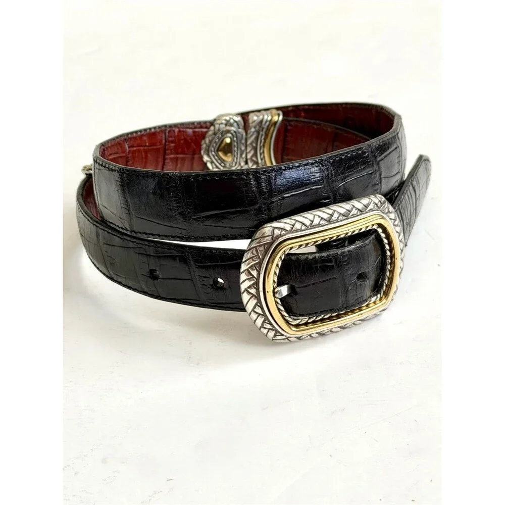 Brighton Marcus Two-Tone Reversible Belt Size M 30